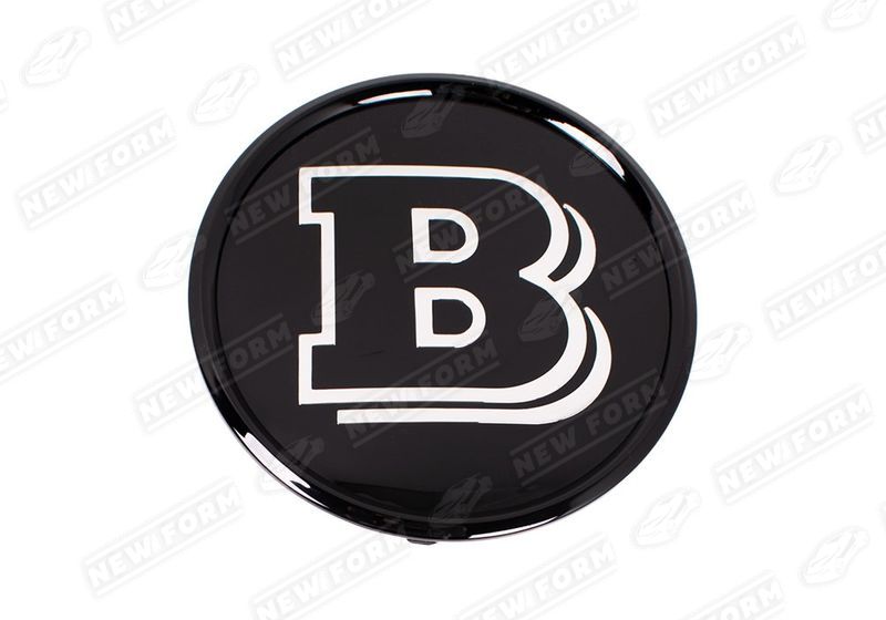 Эмблема Brabus стеклянная черная Mercedes C-class W205 рестайлинг