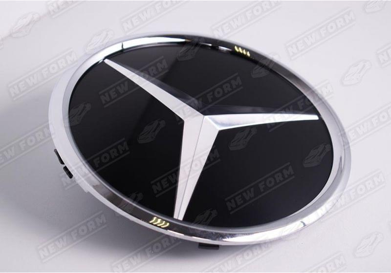 Эмблема Mercedes стеклянная хром Mercedes V-class рестайлинг