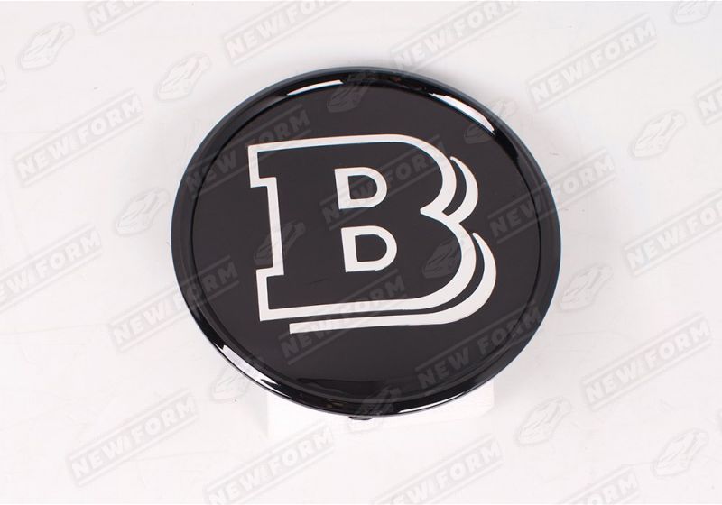 Эмблема Brabus стеклянная черная Mercedes C-class W205 рестайлинг