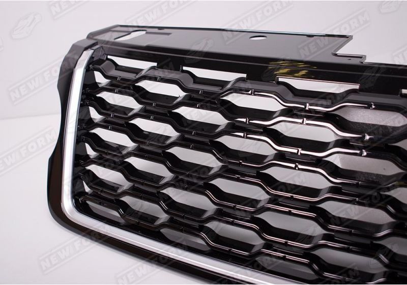 Решетка радиатора серый кант черная сетка с жабрами Range Rover Vogue 2012-2017