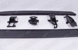 Пороги с надписью черные Land Rover Discovery 5