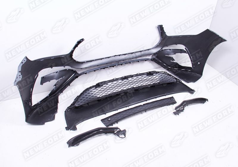 Передний бампер 5.3 AMG черный стиль рестайлинг Mercedes GLE V167