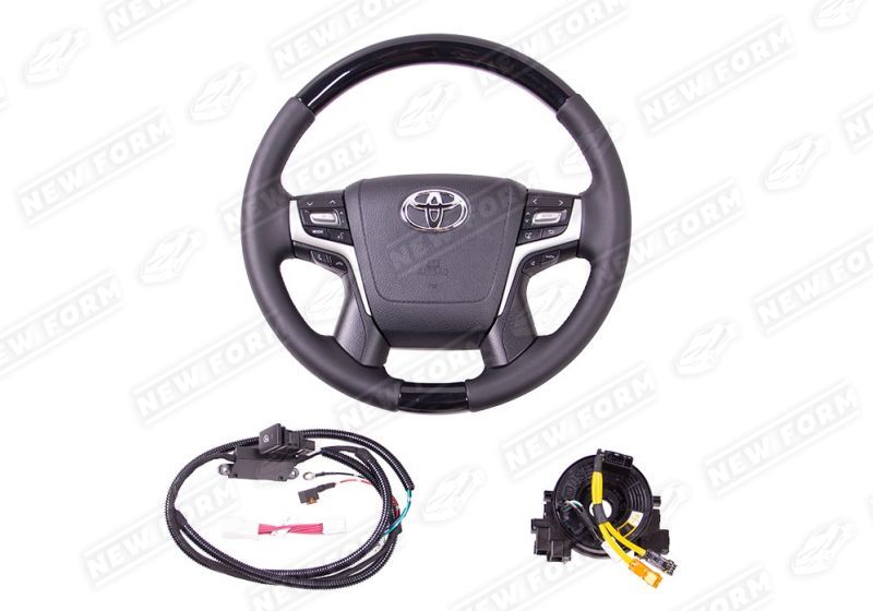 Руль черный глянец Toyota Land Cruiser 200 2012-2015