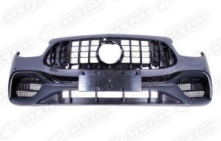 Передний бампер 6.3 AMG с черной решеткой радиатора Mercedes E-class W213 рестайлинг