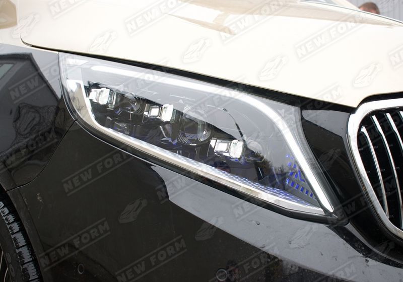 Фары NEW 3 линзы Mercedes V-class рестайлинг