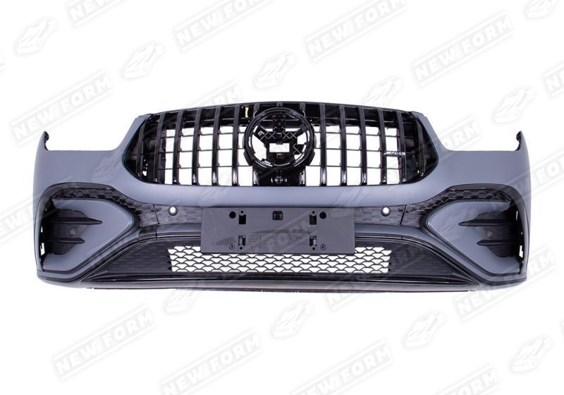 Передний бампер 5.3 AMG черный стиль рестайлинг Mercedes GLE V167