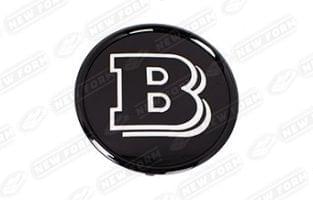 Эмблема Brabus стеклянная черная Mercedes GLE