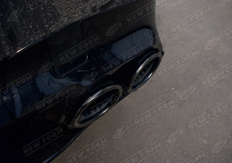 Диффузор с насадками 4.5 AMG черный Mercedes CLA C118/X118