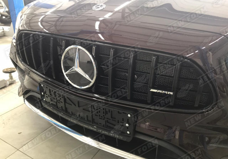 Решетка радиатора AMG GT черная Mercedes E-class Coupe C238 рестайлинг