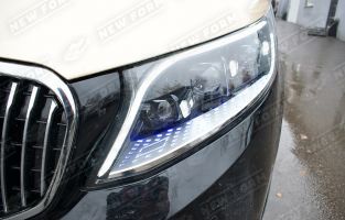 Фары NEW 3 линзы Mercedes V-class рестайлинг