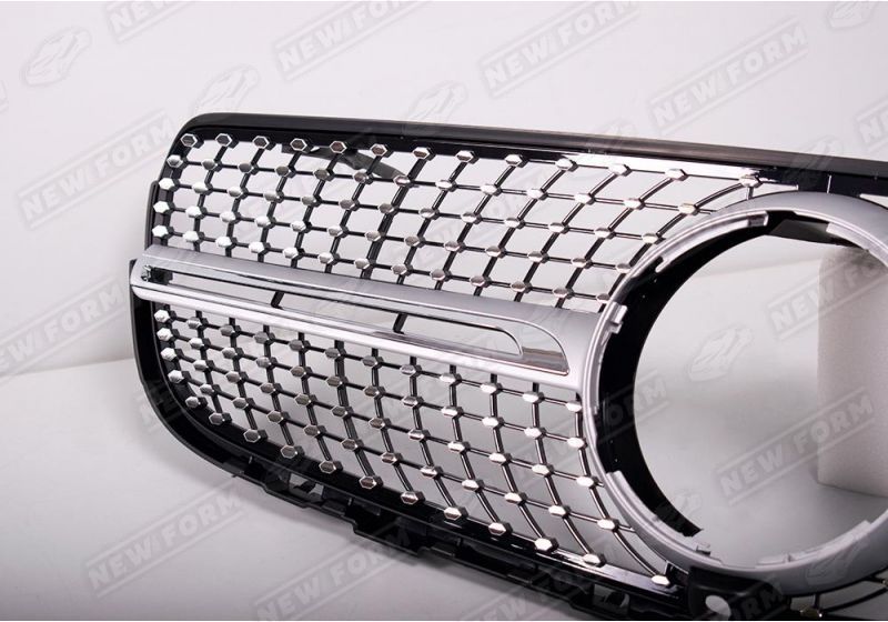 Решетка радиатора Diamond Sport под камеру серебро Mercedes GLC X253