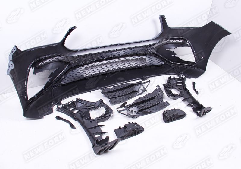 Передний бампер 5.3 AMG черный стиль рестайлинг Mercedes GLE V167