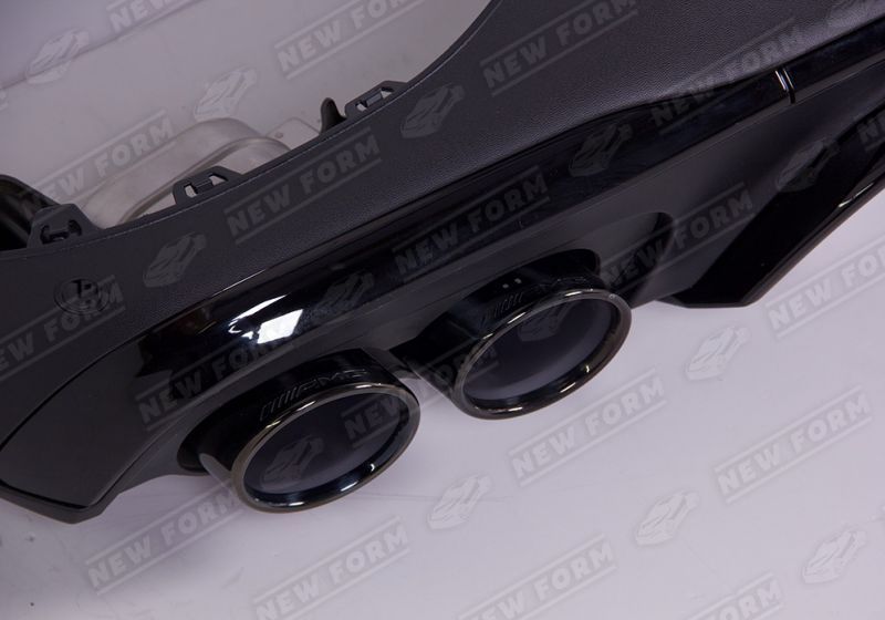 Диффузор с насадками 4.3 AMG черный Mercedes GLC Coupe C253 рестайлинг