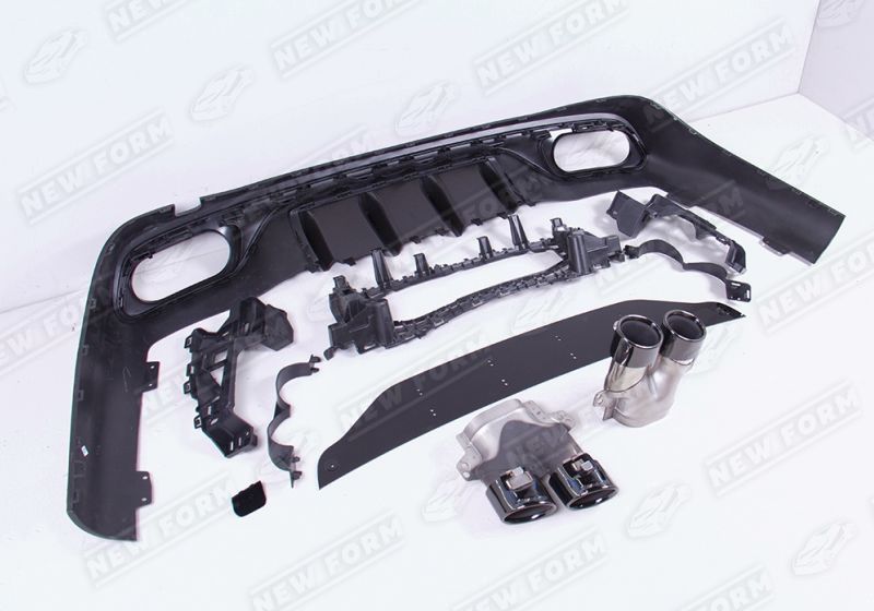 Диффузор с насадками 5.3 AMG черный Mercedes CLE C236