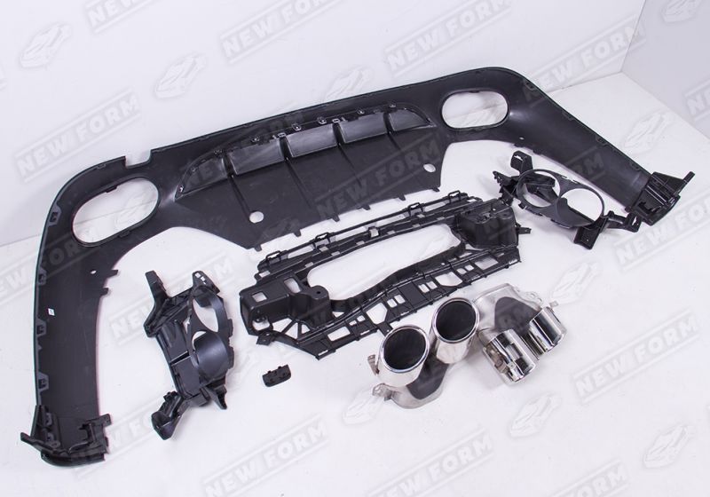 Диффузор с насадками 5.3 AMG хром Mercedes E-class W214