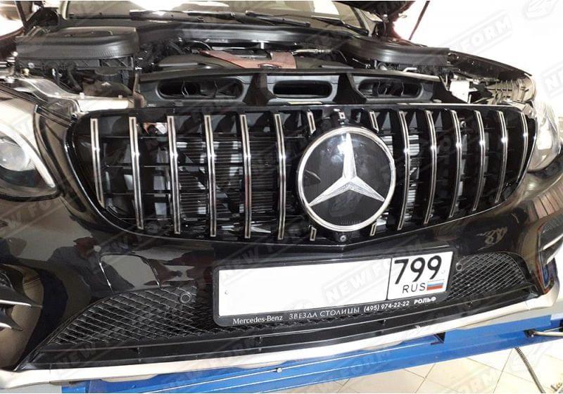 Решетка радиатора AMG GT хром Mercedes GLC Coupe С253