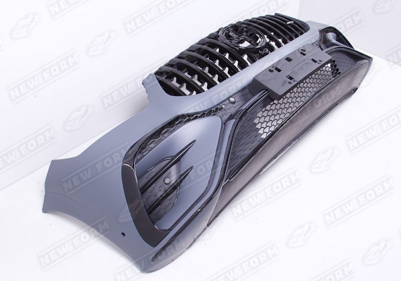 Передний бампер 5.3 AMG черный стиль рестайлинг Mercedes GLE V167