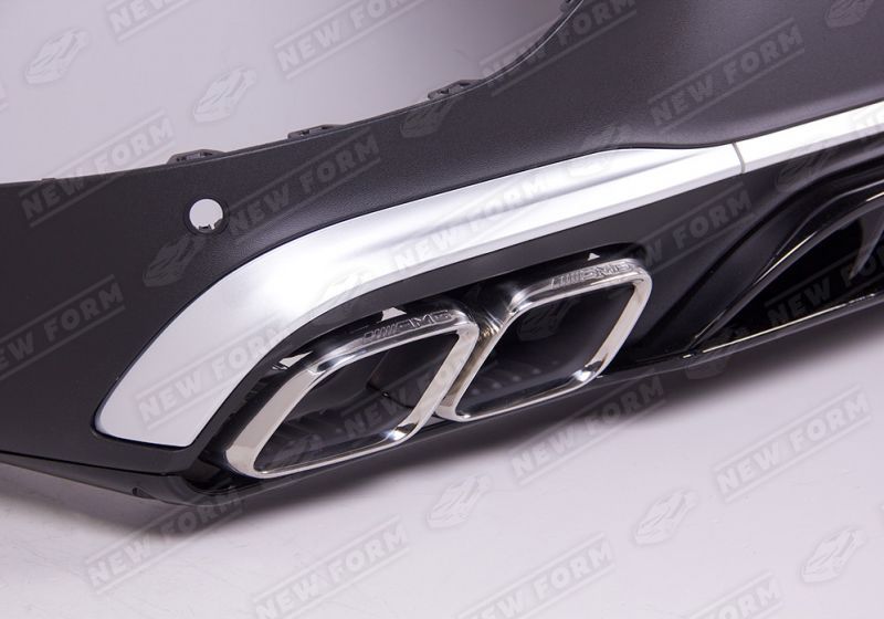 Диффузор с насадками 6.3 AMG хром Mercedes GLC Coupe C253 рестайлинг