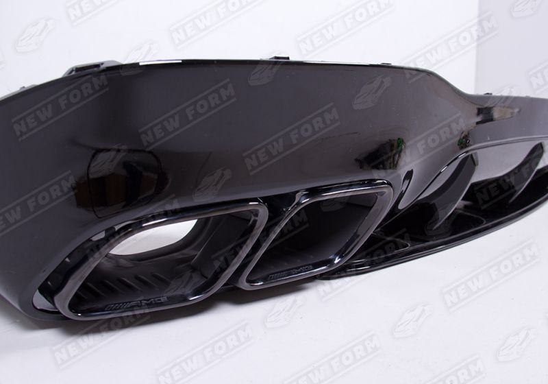 Диффузор с насадками 6.3 AMG черный Mercedes AMG GT C190 рестайлинг