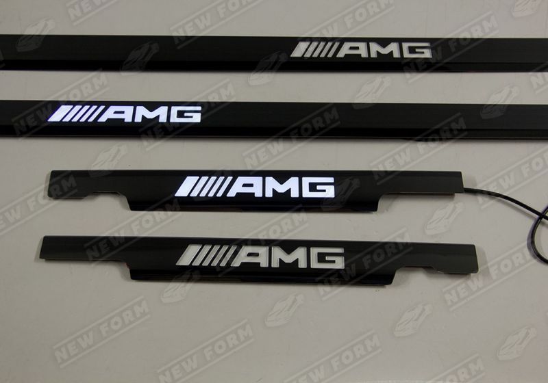 Накладки на пороги AMG с подсветкой черные NEW Mercedes G-class W463