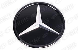 Эмблема Mercedes стеклянная черная Mercedes C-class W205 рестайлинг
