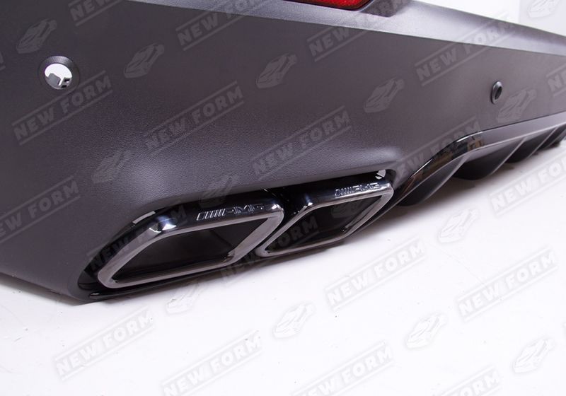 Диффузор с насадками 6.3 AMG Mercedes GLC X253 без AMG бампера