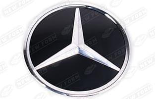 Эмблема Mercedes стеклянная хром Mercedes V-class рестайлинг