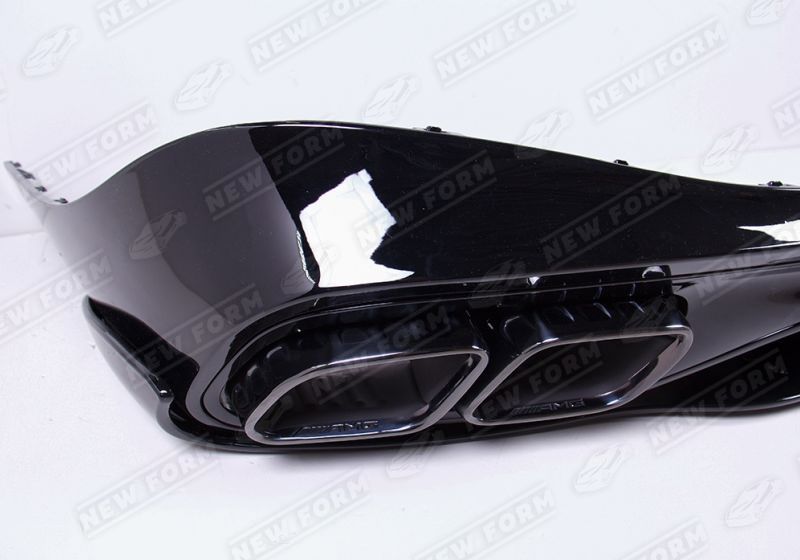 Диффузор с насадками 6.3 AMG черный Mercedes CLE C236