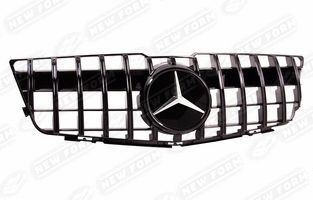 Решетка радиатора Panamerica черная Mercedes GLK X204 рестайлинг
