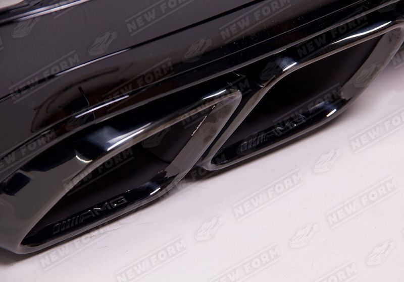 Диффузор с насадками 6.3 AMG черный Mercedes S-class W223