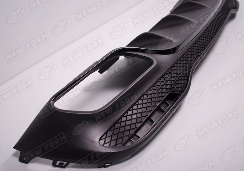 Диффузор черный с насадками хром 6.3 AMG Mercedes GLE W166