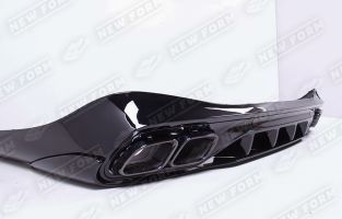 Диффузор с насадками 6.3 AMG черный Mercedes CLE C236