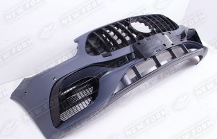 Передний бампер 6.3 AMG с черной решеткой радиатора Mercedes E-class W213 рестайлинг