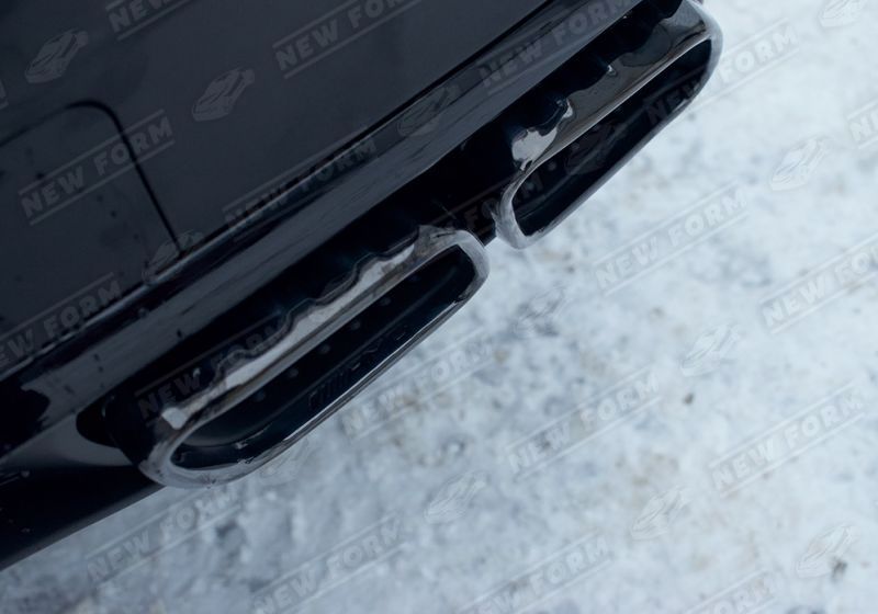 Диффузор с насадками 6.3 AMG черный Mercedes GLS X167