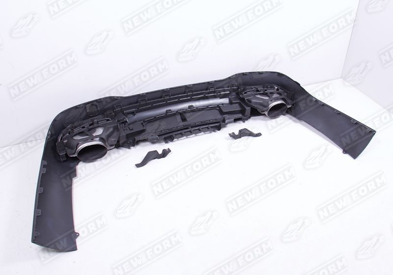 Диффузор с насадками 6.3 AMG черный Mercedes AMG GT C190 рестайлинг